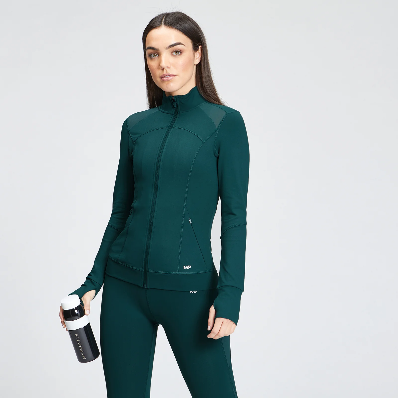 MP Vrouwen Power Mesh Slim Fit Jasje - Diep Teal - XXS Afbeelding 1