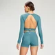 MP Women's Power Open Back Crop Top - Oceaanblauw