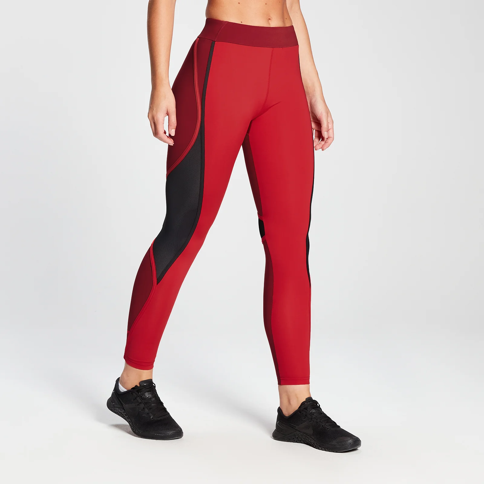 MP Women's Engage Colour Block Leggings - Danger/Wine - XXS Afbeelding 1