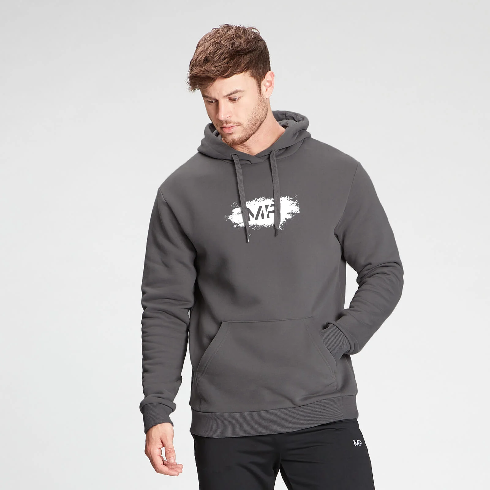 MP Men's Chalk Graphic Hoodie - Carbon - XXS Afbeelding 1