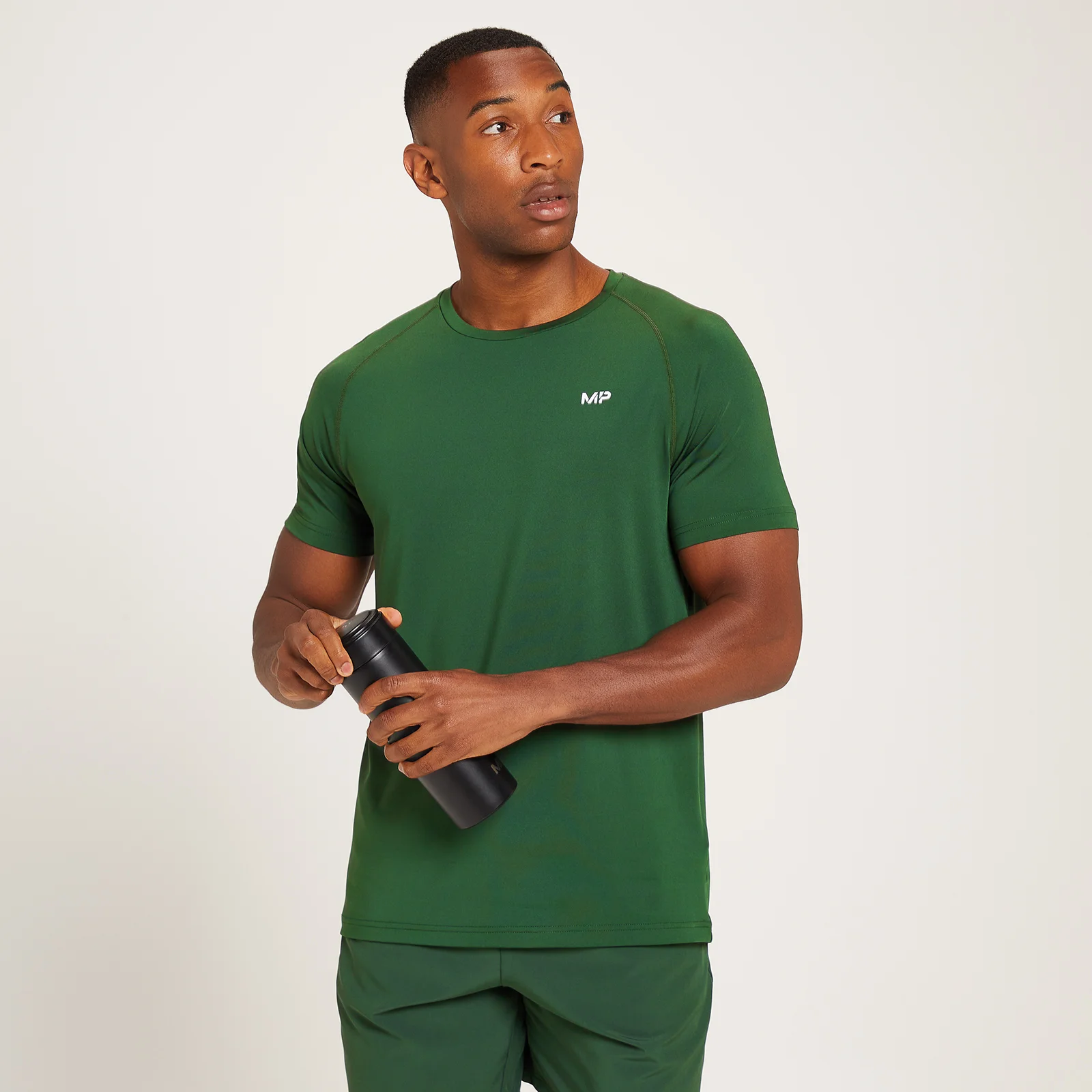 MP Linear Mark Graphic sportshirt met korte mouwen voor heren - Donkergroen - XXS Afbeelding 1