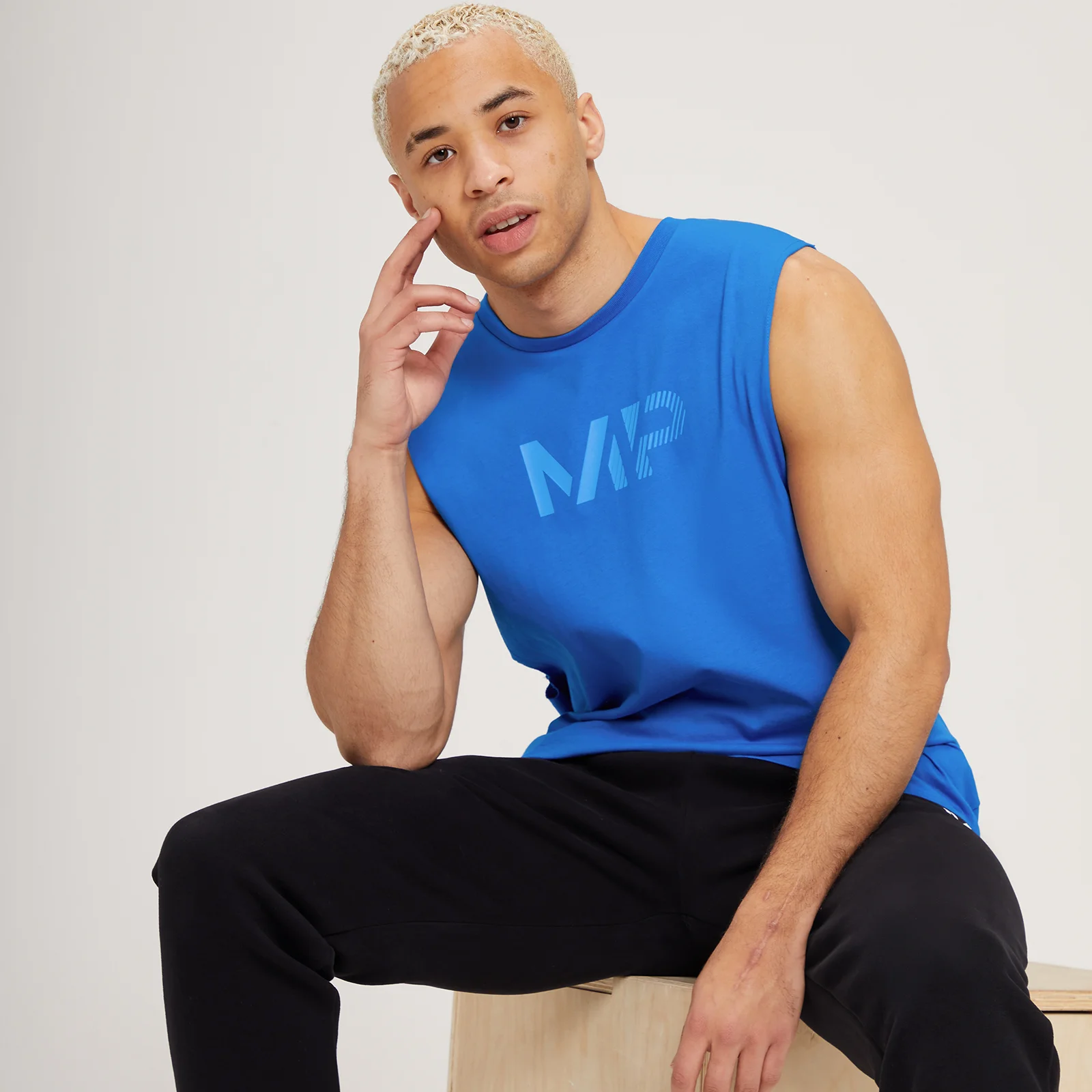 MP Hemd met Fade-print voor Heren - True Blue - XXS Afbeelding 1