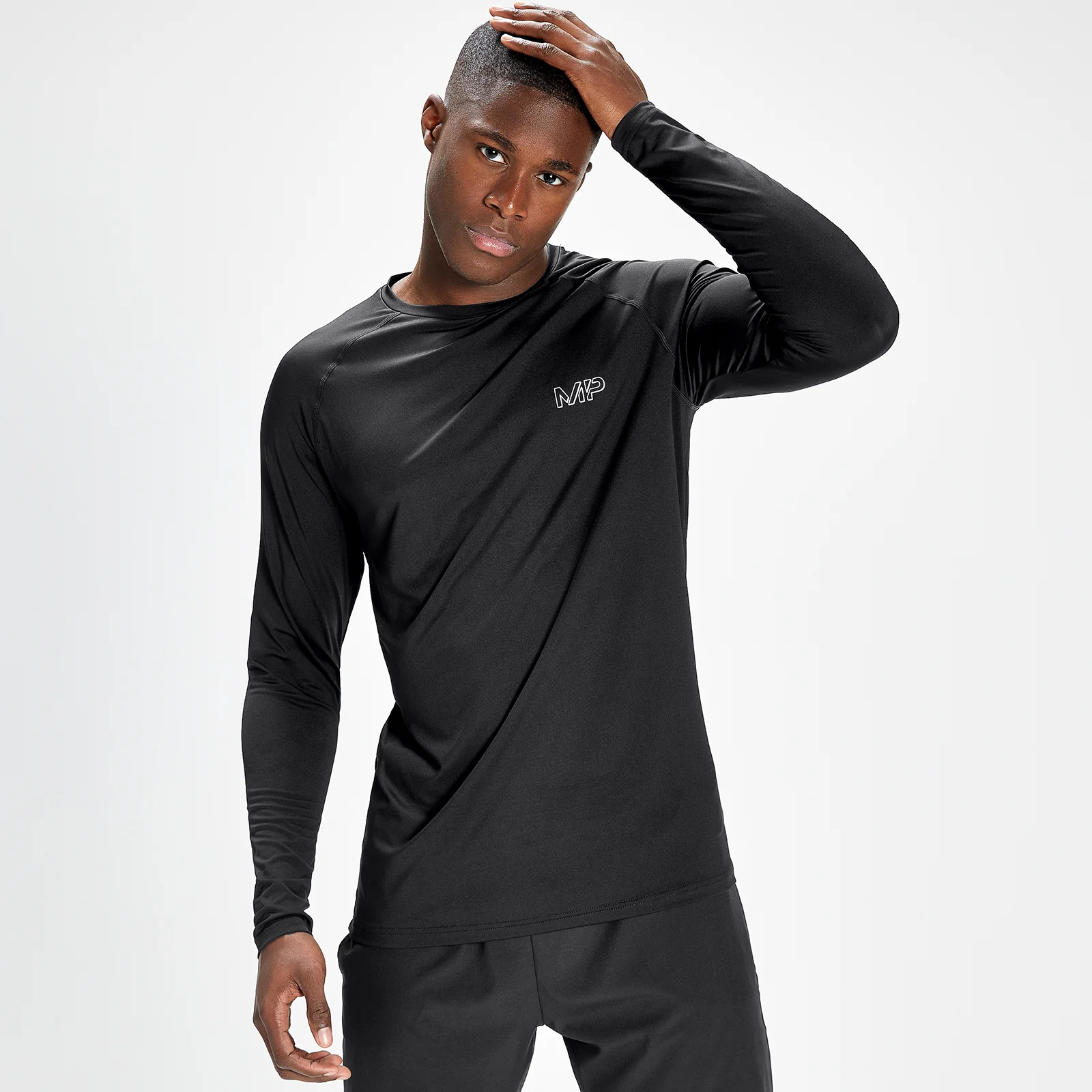 MP Infinity Mark Graphic sportshirt met lange mouwen voor heren - Zwart - XXS Afbeelding 1