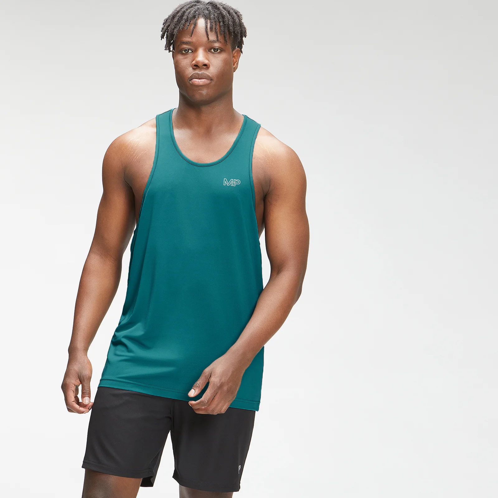 MP Men's Repeat Mark Graphic Training Stringer | Teal | MP - XXS Afbeelding 1