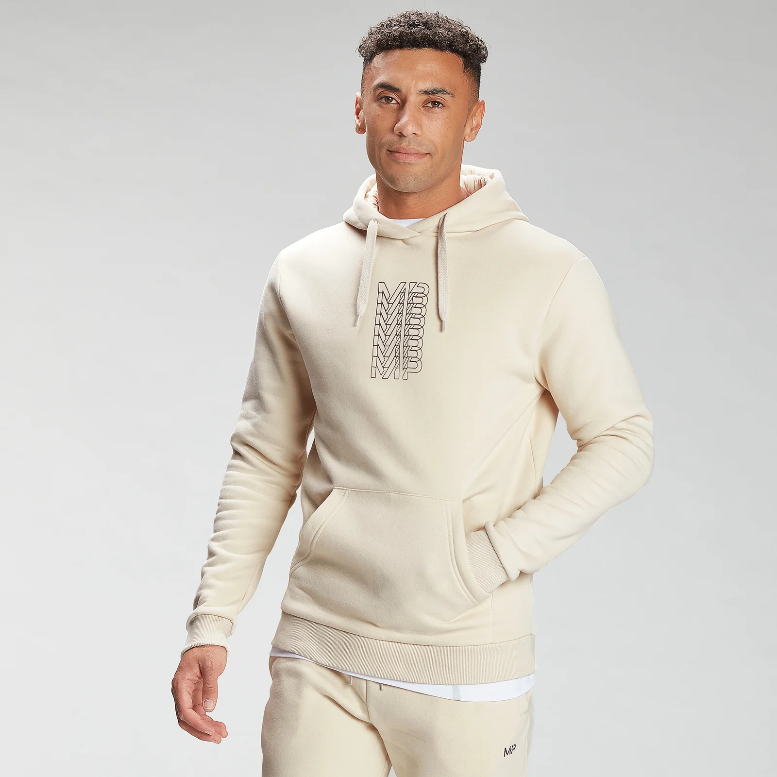 MP Men's Repeat MP Graphic Hoodie - Ecru - XXS Afbeelding 1