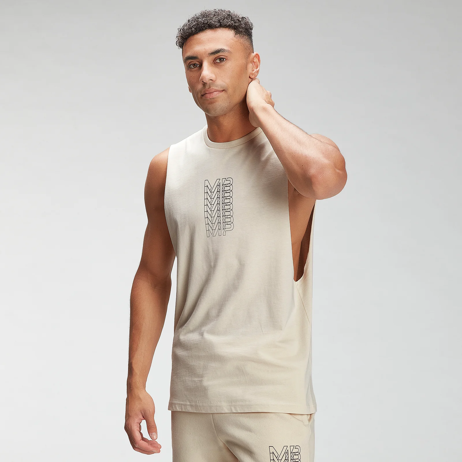 MP Men's Repeat MP Graphic Tank Top - Ecru - XXS Afbeelding 1