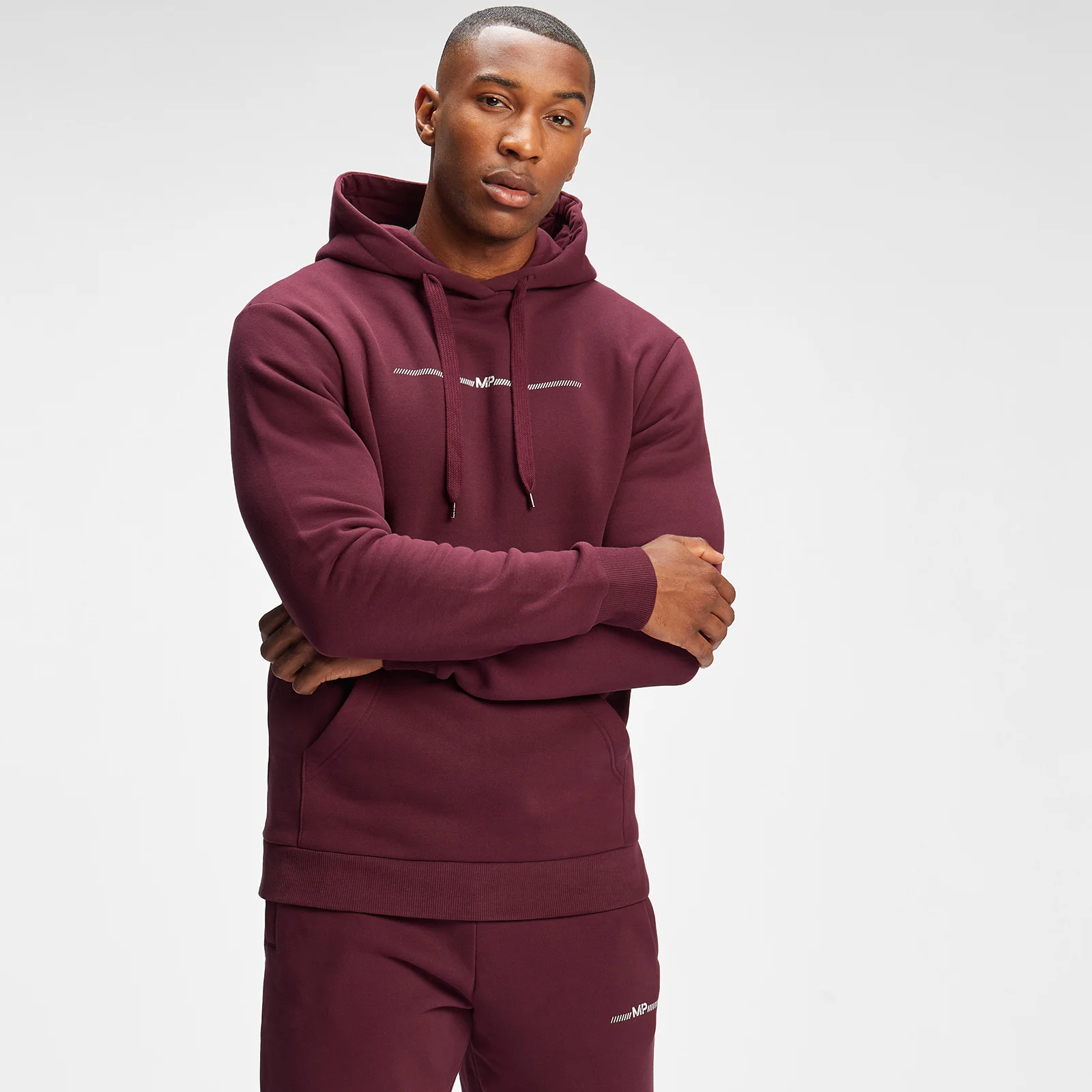 MP Men's Mini Mark Graphic Hoodie - Merlot - XXS Afbeelding 1