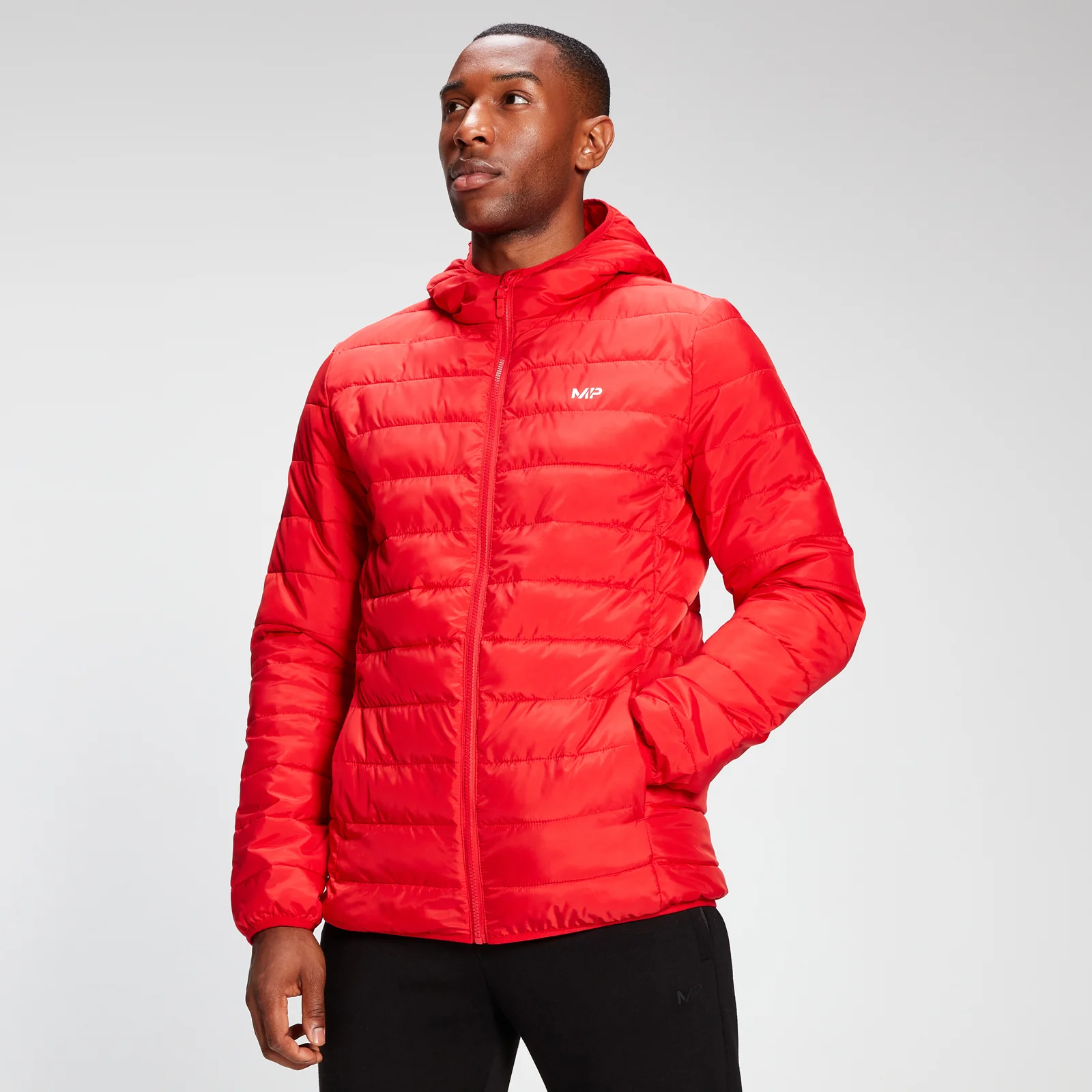 MP Men's Lightweight Hooded Packable Puffer Jacket - Danger - XXS Afbeelding 1