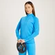 MP Linear Mark sportshirt met kwartrits voor dames - Lichtblauw