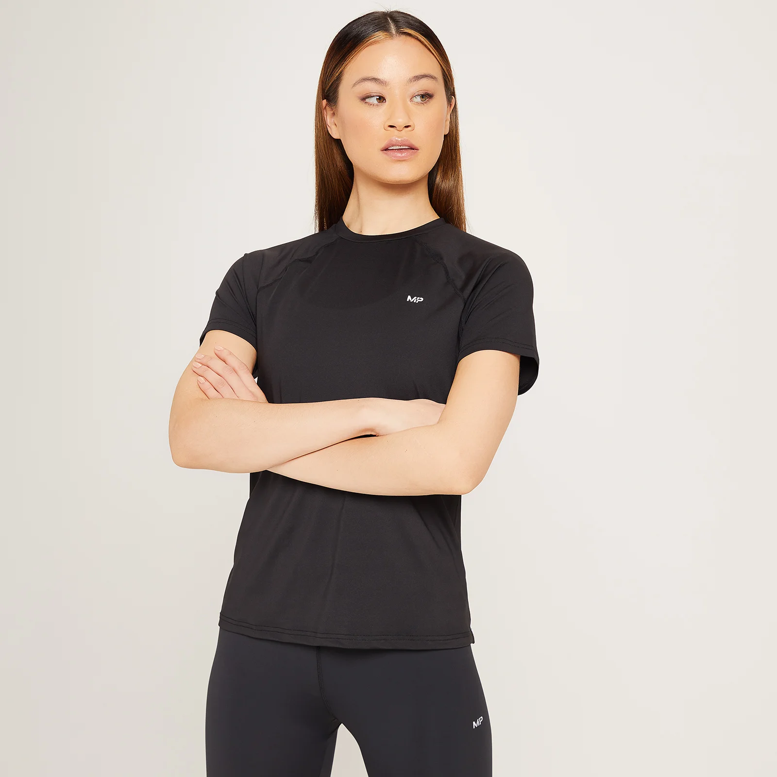 MP Linear Mark sportshirt voor dames - Zwart - XXS Afbeelding 1