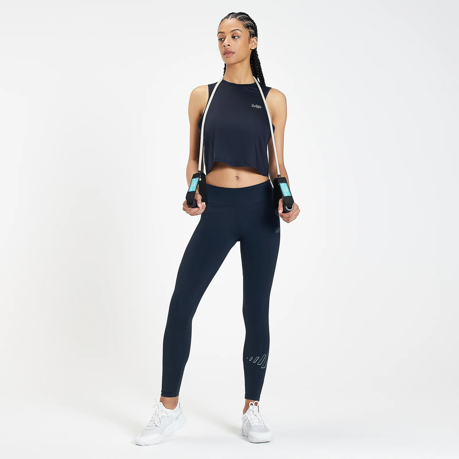 MP Infinity Mark korte sporttop voor dames - Petrolblauw - XXS Afbeelding 1
