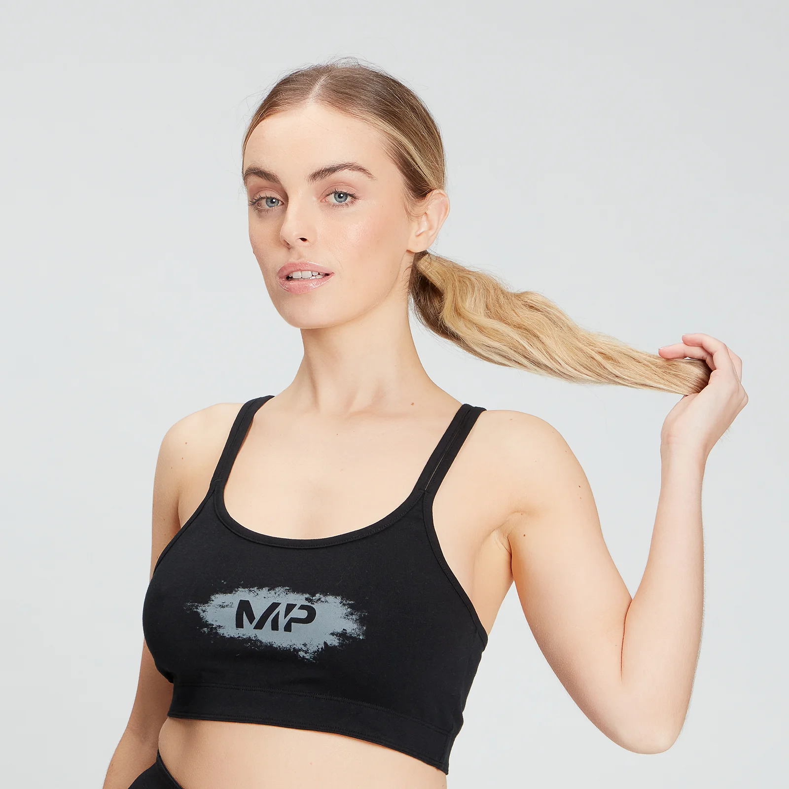 MP Women's Chalk Graphic Sports Bra - Black - XXS Afbeelding 1