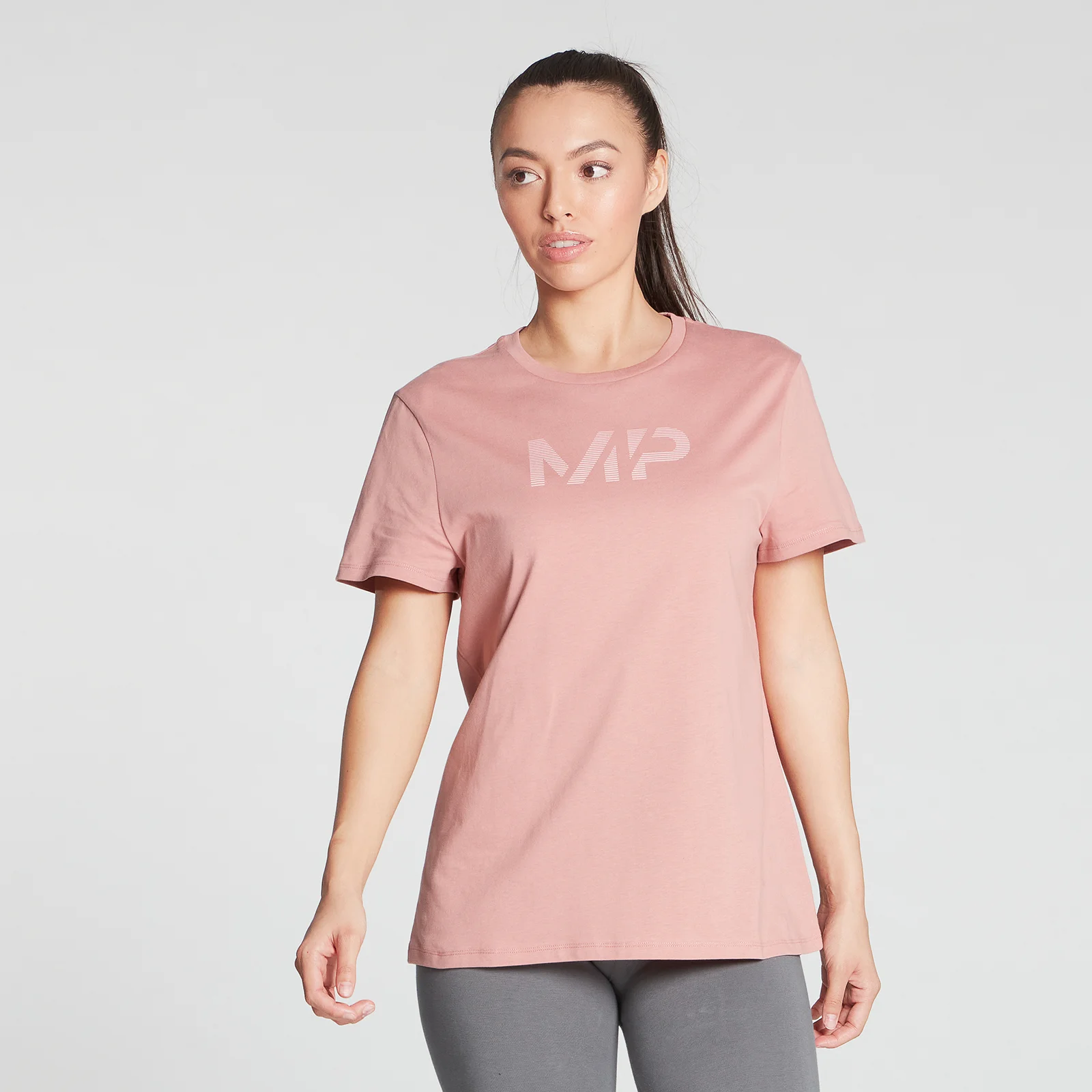 MP Women's Gradient Line Graphic T-Shirt - Washed Pink - XXS Afbeelding 1