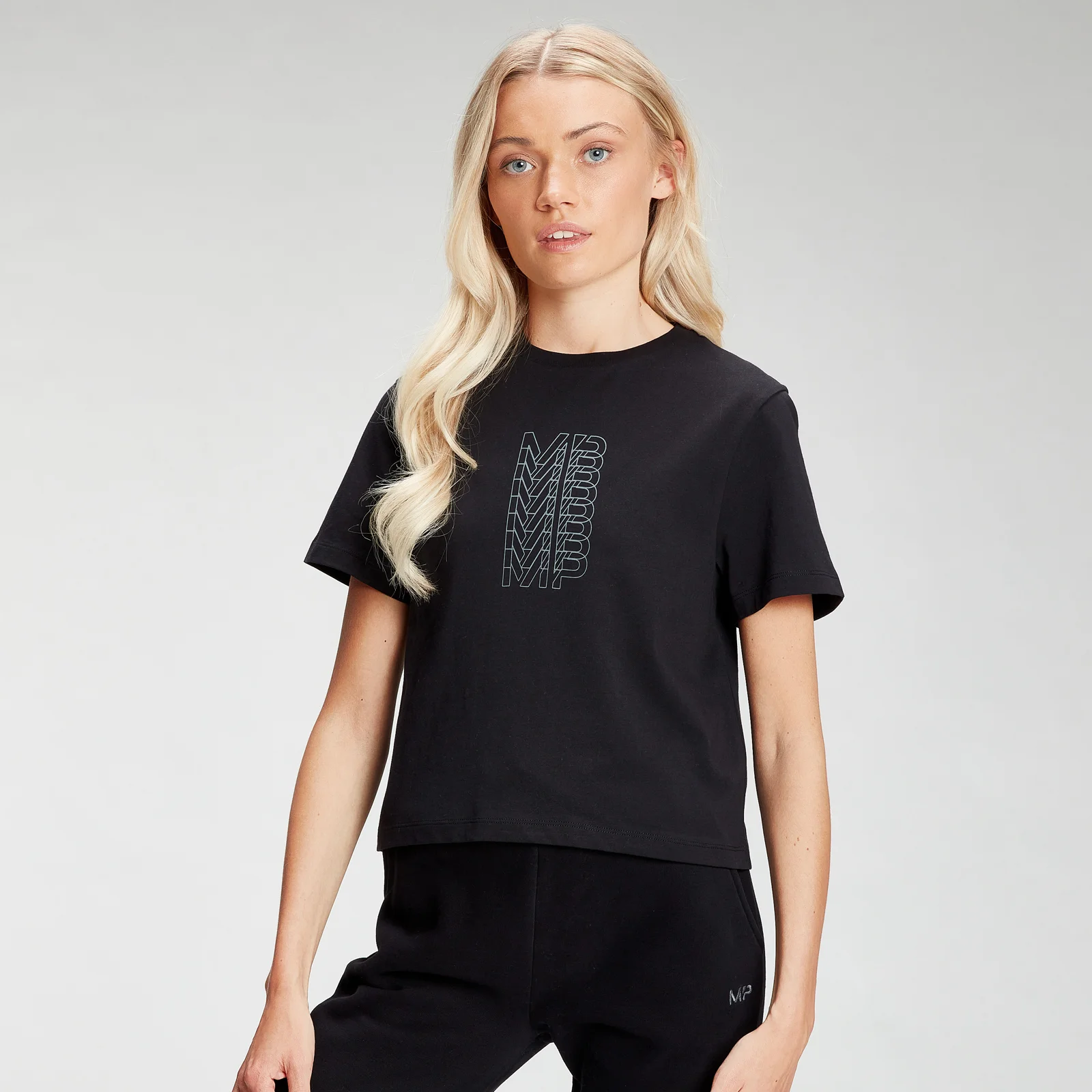 MP Repeat MP kort T-shirt voor dames - Zwart - XXS Afbeelding 1
