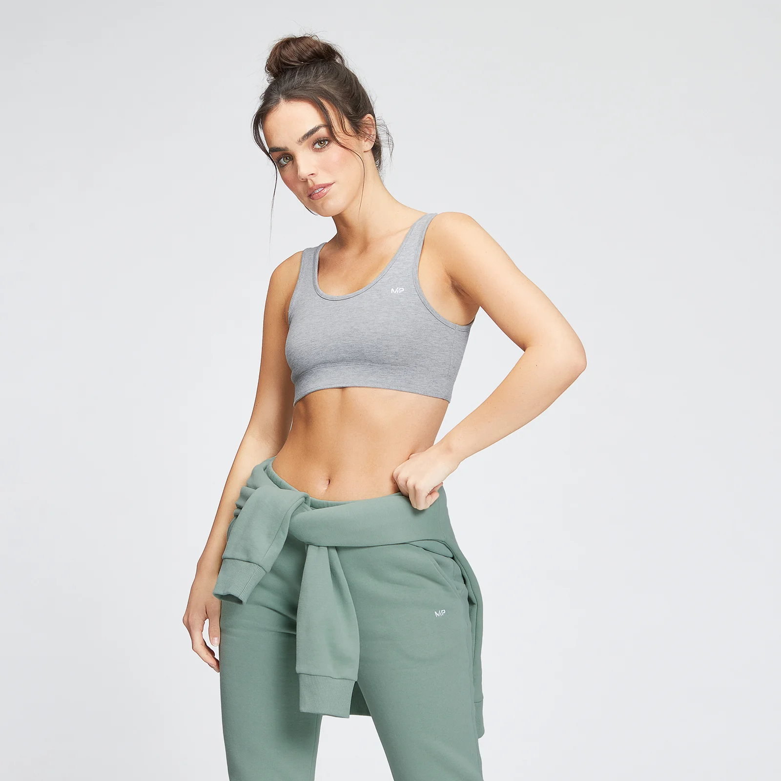 MP Women's Essentials Sportbeha met brede bandjes - Grijs gemêleerd - XXS Afbeelding 1