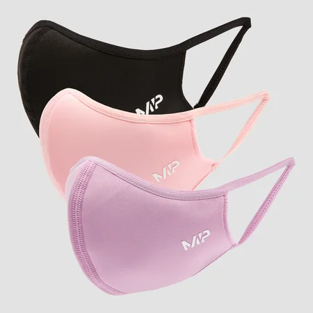 MP Curve masker (3 stuks) - Zwart / Geranium Pink / Lilac
