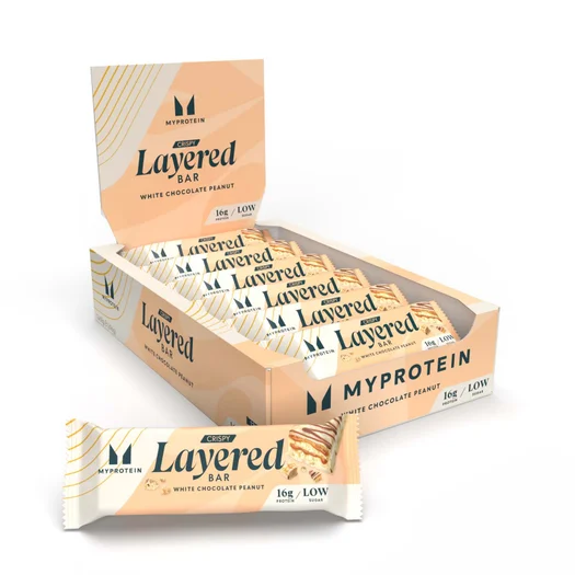 Crispy Layered Bar - 12 x 58g - Witte Chocolade Pinda