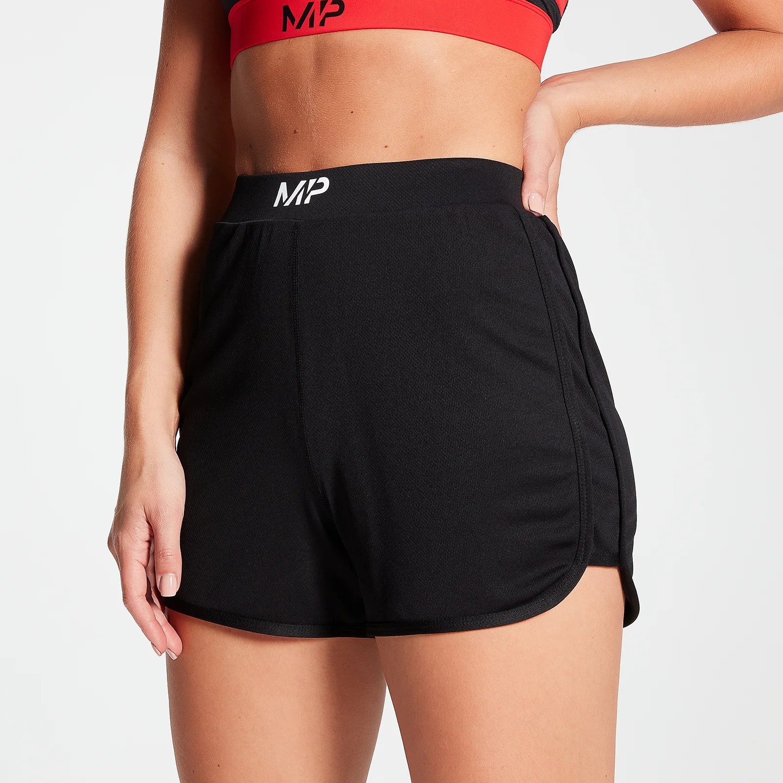 MP Women's Engage Lichtgewicht Jersey Shorts - Zwart - XXS Afbeelding 1