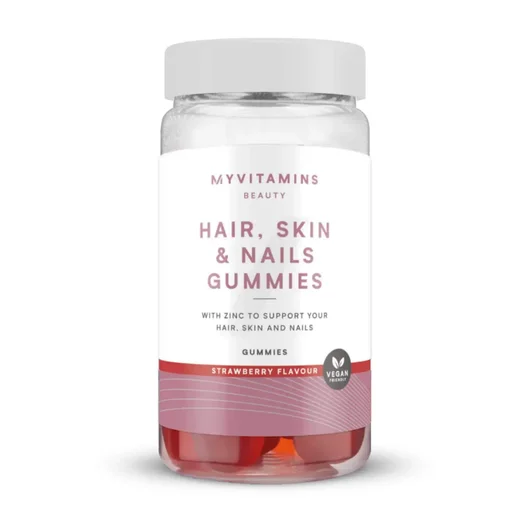 Haren, huid en nagelgummy's - 60gummies - Aardbei (Vegan)