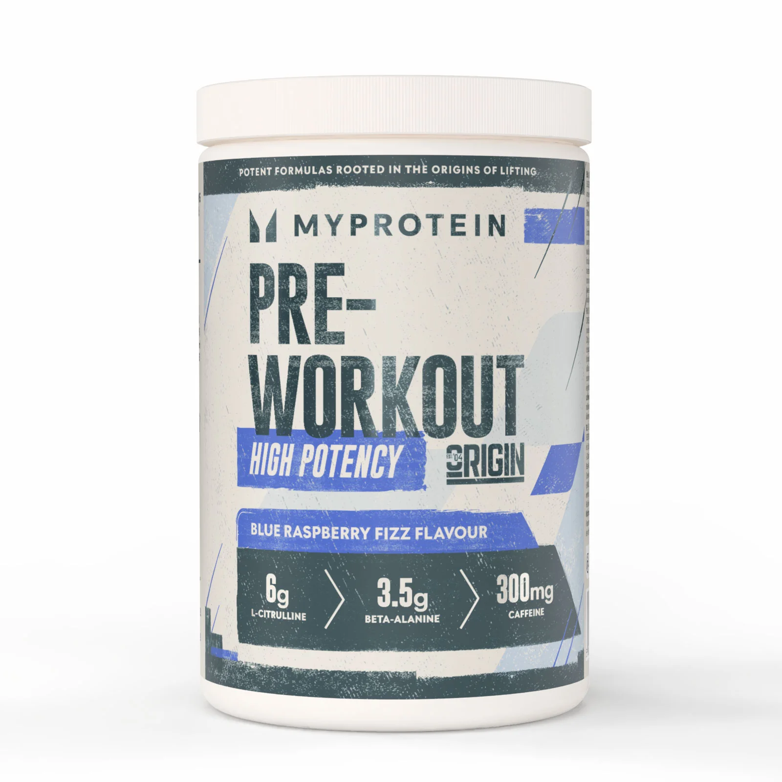 Origin Pre-Workout - 600G - 30servings - Blue Raspberry Fizz Afbeelding 1