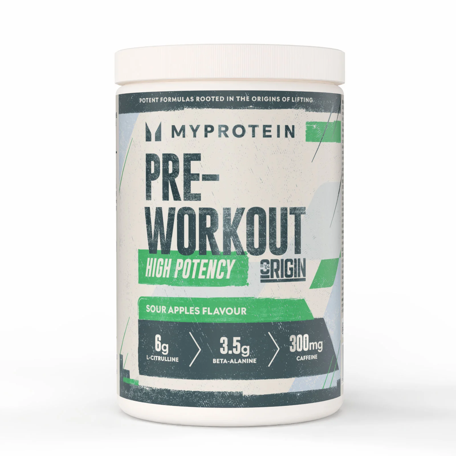 Origin Pre-Workout - 600G - 30servings - Sour Apples Afbeelding 1