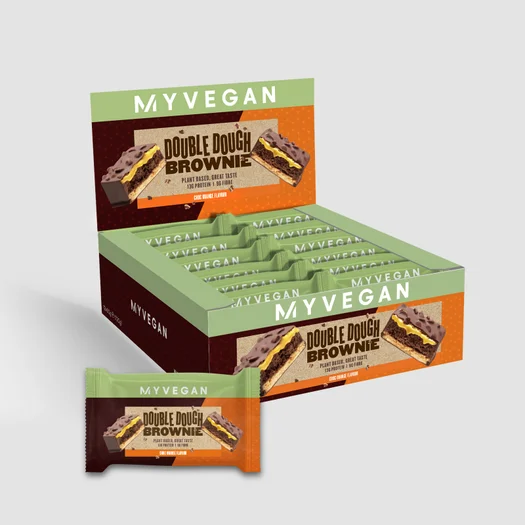 Vegan Double Dough Brownie - Chocolade Brownie