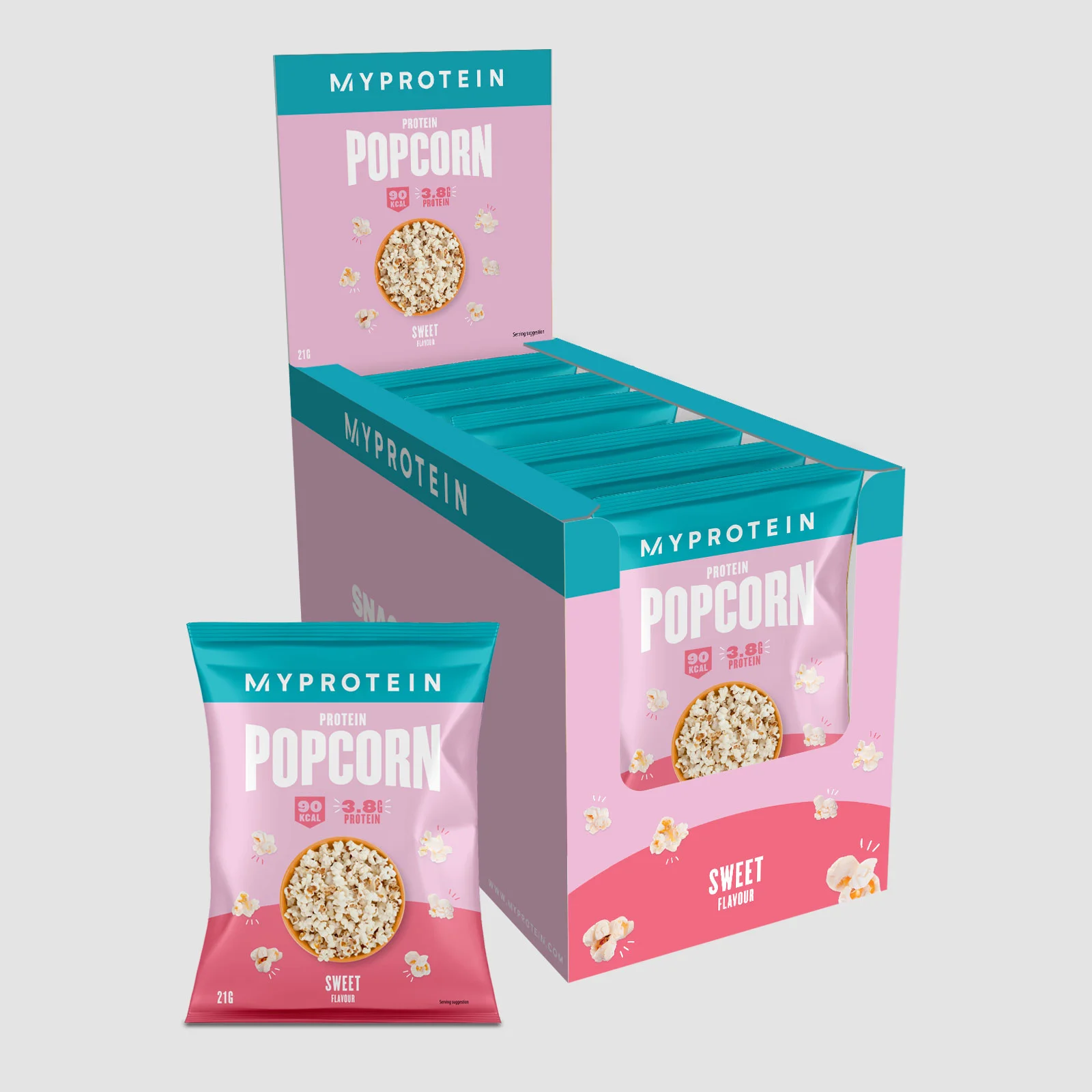 Eiwitpopcorn - 6 x 21g - Zoet Afbeelding 1