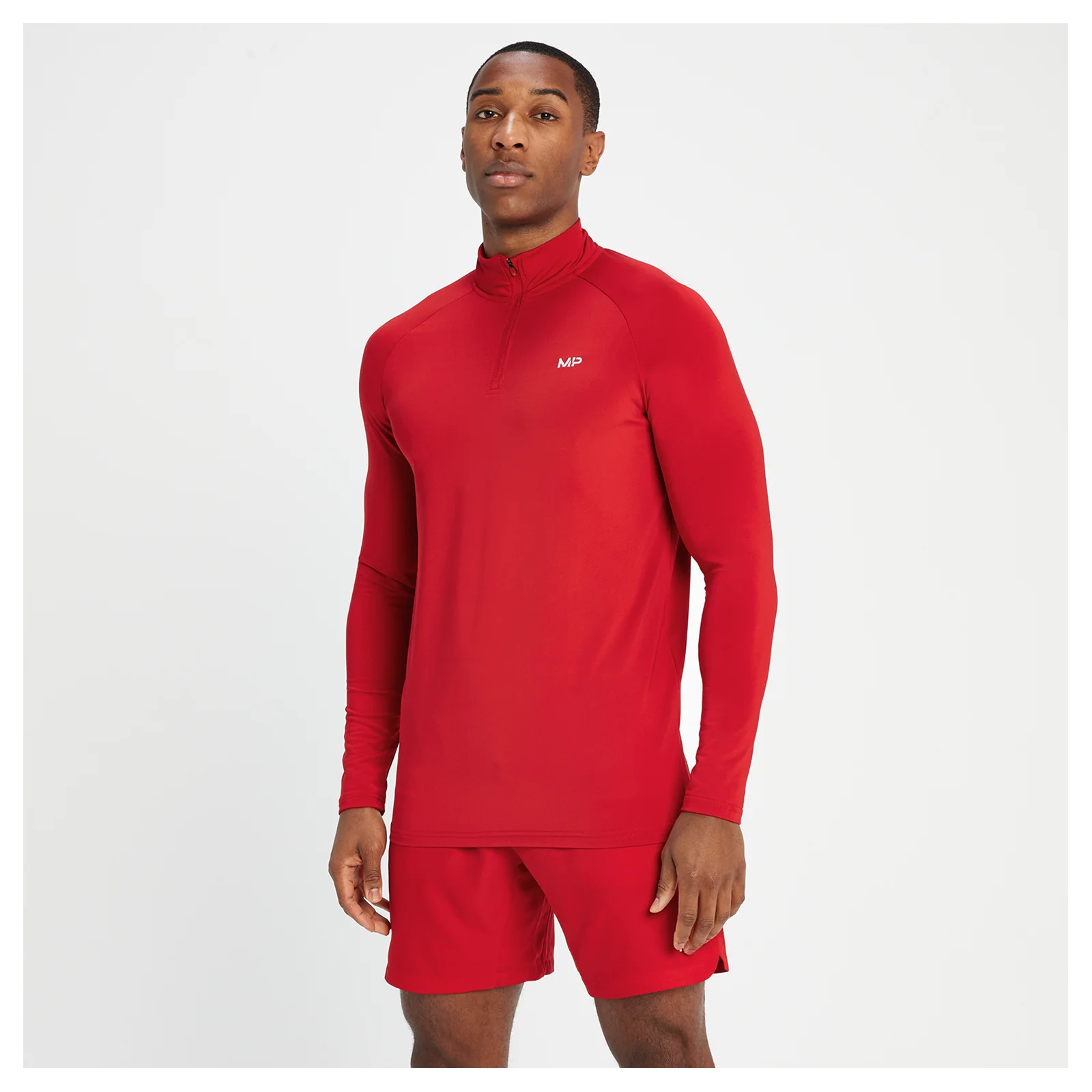 MP Training sporttrui met kwartrits voor heren - Kermes - XXS Afbeelding 1