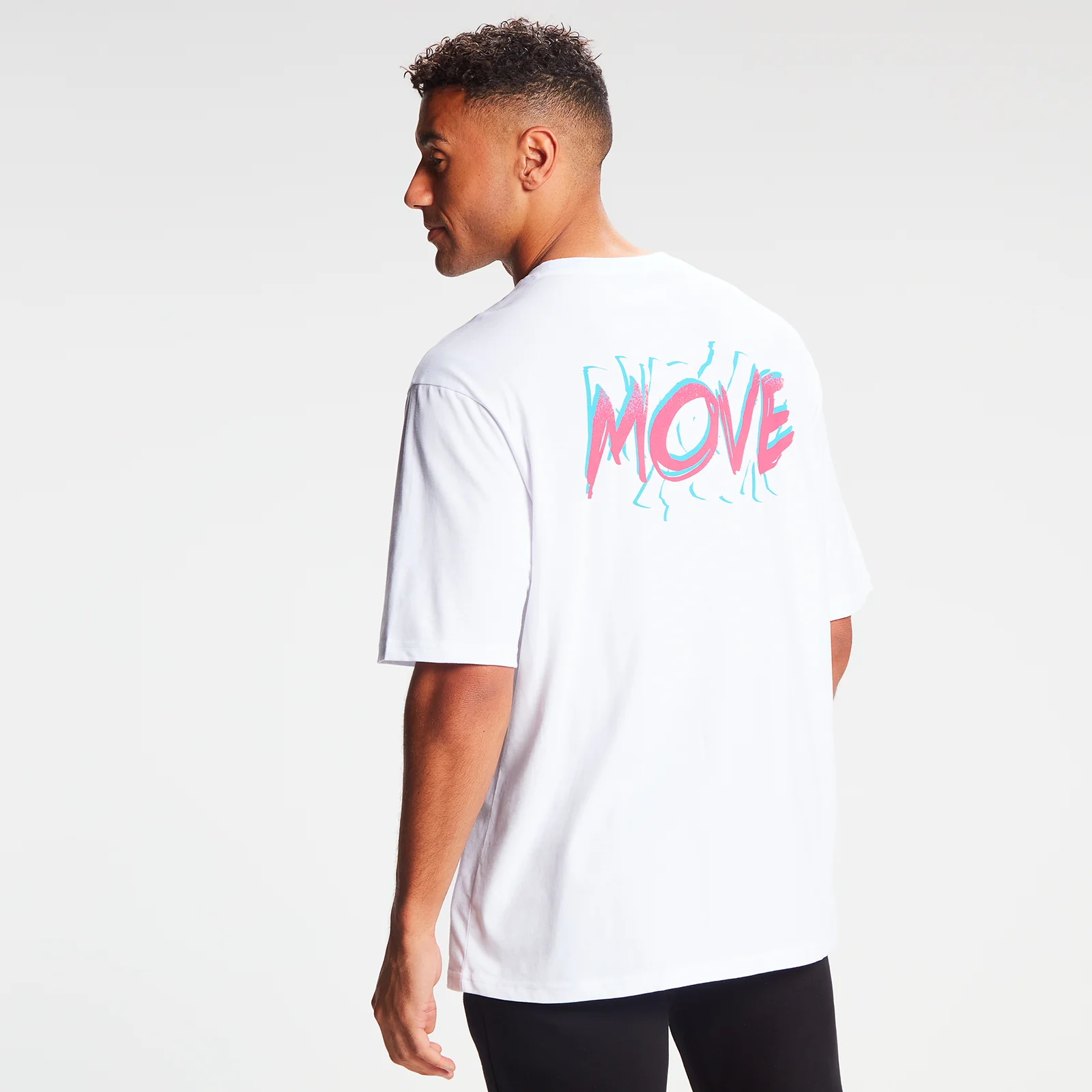 MP Retro Move T-shirt met extra grote pasvorm voor heren - Wit - XXS Afbeelding 1