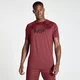 MP Linear Line Graphic Essentials Training T-shirt met korte mouwen voor heren - Donkerrood