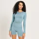 MP Shape naadloos shirt met lange mouwen voor dames - Steenblauw