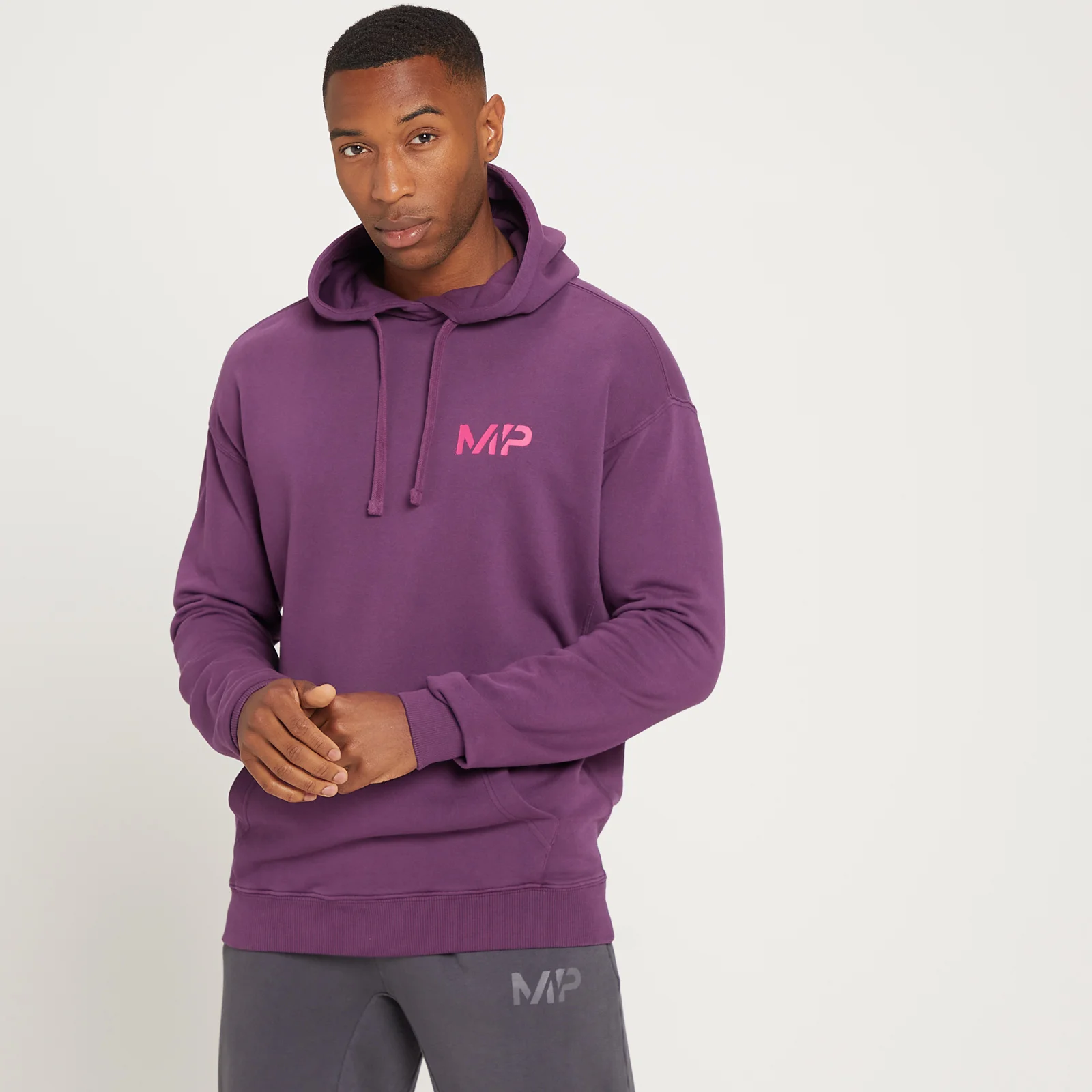 MP Adapt hoodie met verwassen finish voor heren - Donkerpaars - XXS Afbeelding 1