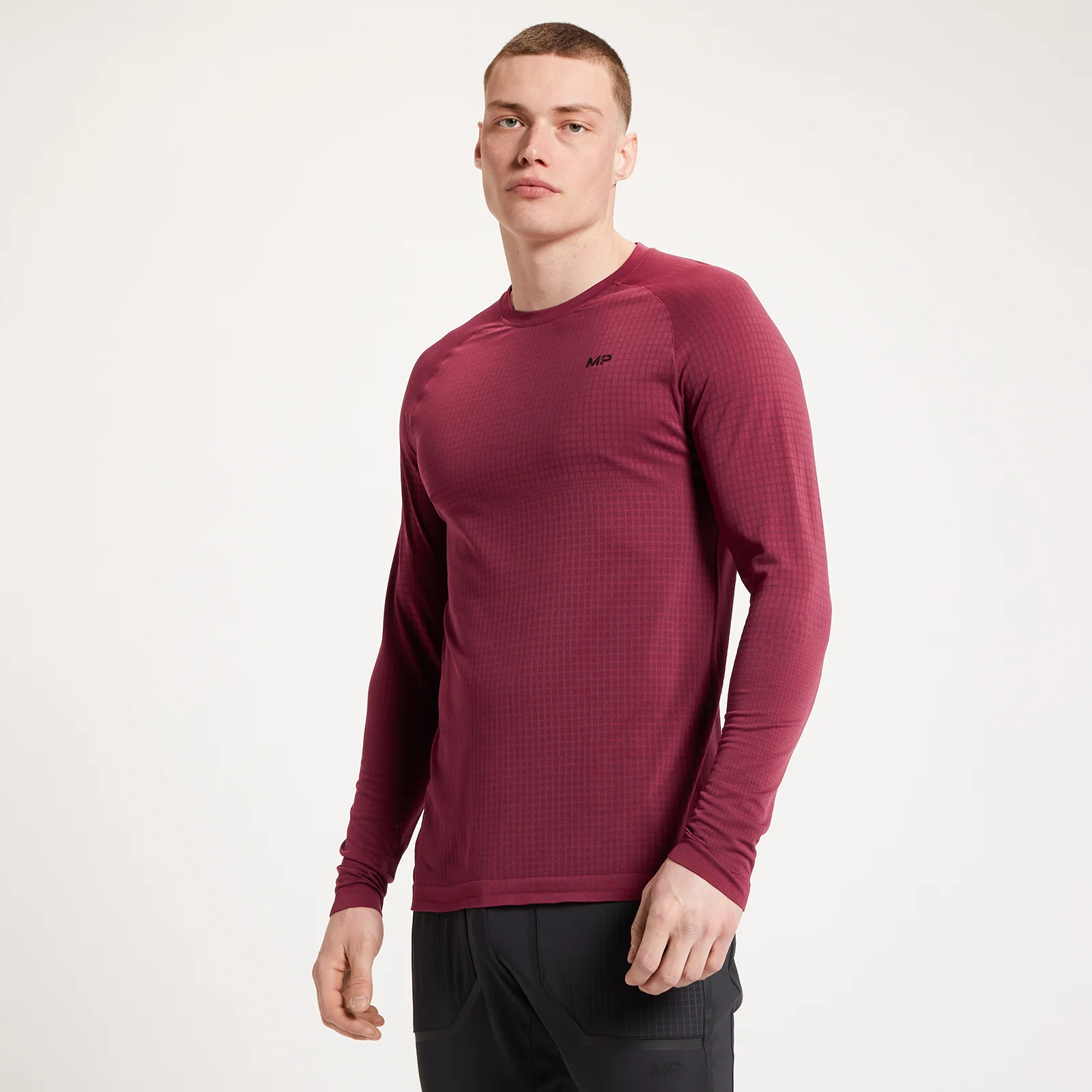 MP Naadloos Tempo Ultra T-shirt met Lange Mouwen - Merlot - XXS Afbeelding 1