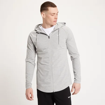 MP Form hoodie met rits voor heren - Stormgrijs gemêleerd