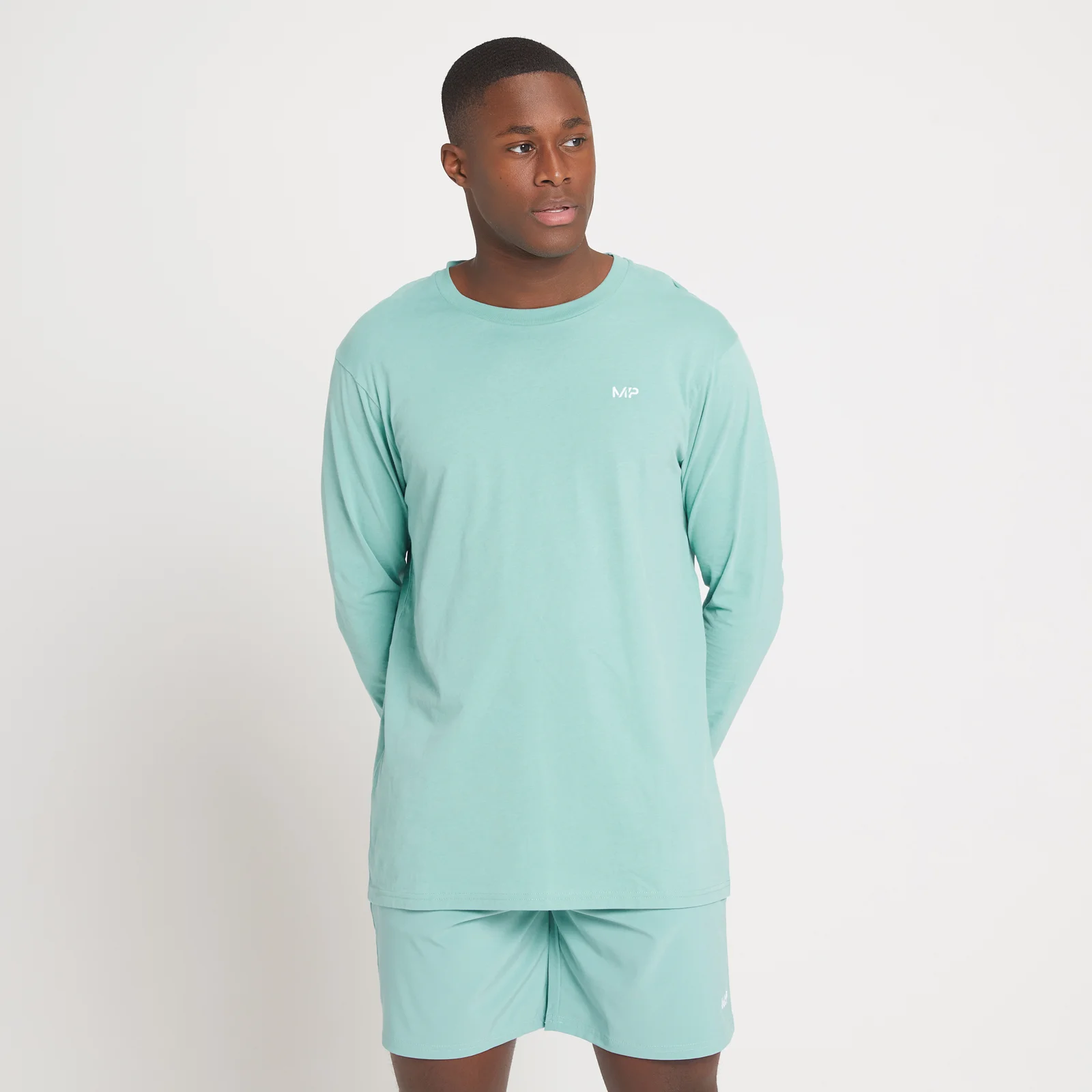 MP shirt met lange mouwen voor heren - Rookgroen - XXS Afbeelding 1