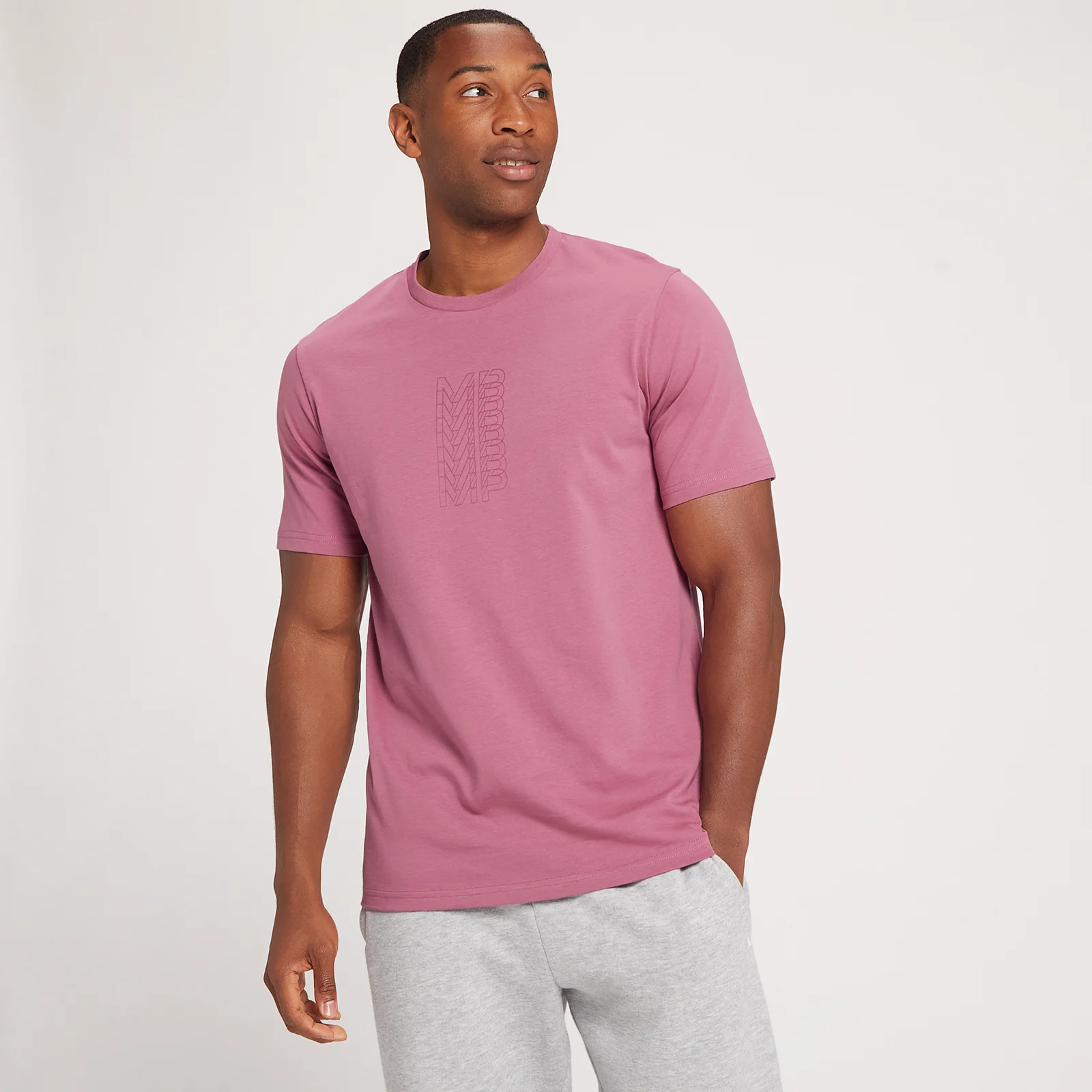MP Repeat MP Graphic T-shirt met korte mouwen voor heren - Mauve - XXS Afbeelding 1