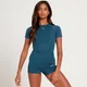 MP Tempo naadloze croptop met korte mouwen voor dames - Stofblauw