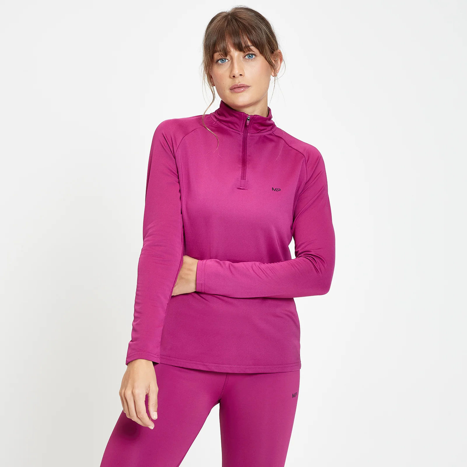 MP Repeat MP sporttrui met kwartrits voor dames - Dieproze - XXS Afbeelding 1
