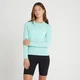 MP Performance sportshirt met lange mouwen voor dames - IJsblauw gemêleerd met witte vlek