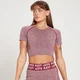 MP Curve cropped T-shirt met korte mouwen voor dames - Bordeauxrood