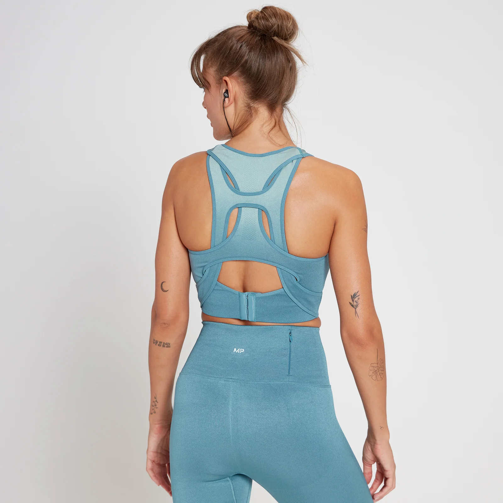 MP Velocity Ultra naadloze sportbeha voor dames - Steenblauw - XXS Afbeelding 1