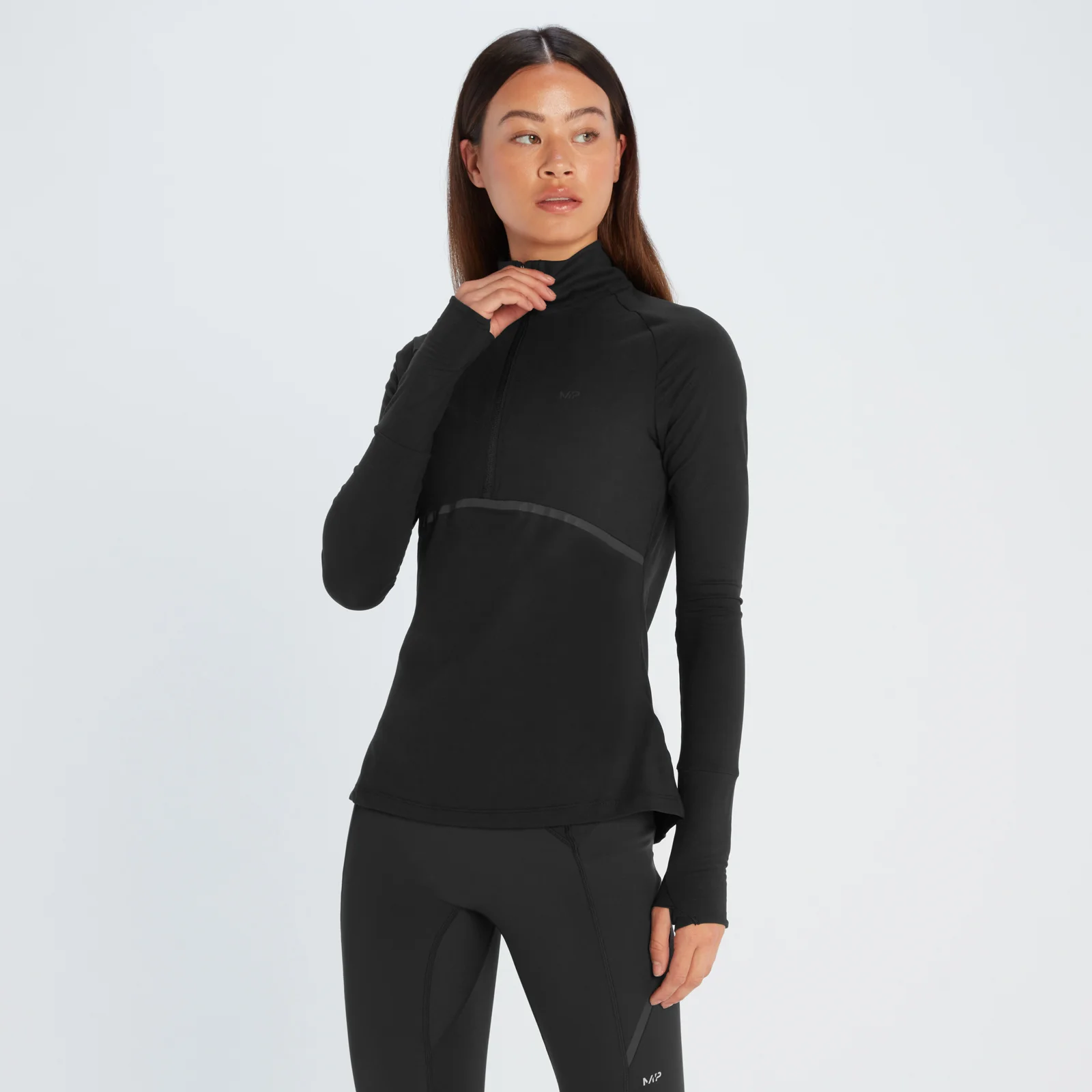 MP Velocity Ultra shirt met kwartrits voor dames - Zwart - XXS Afbeelding 1