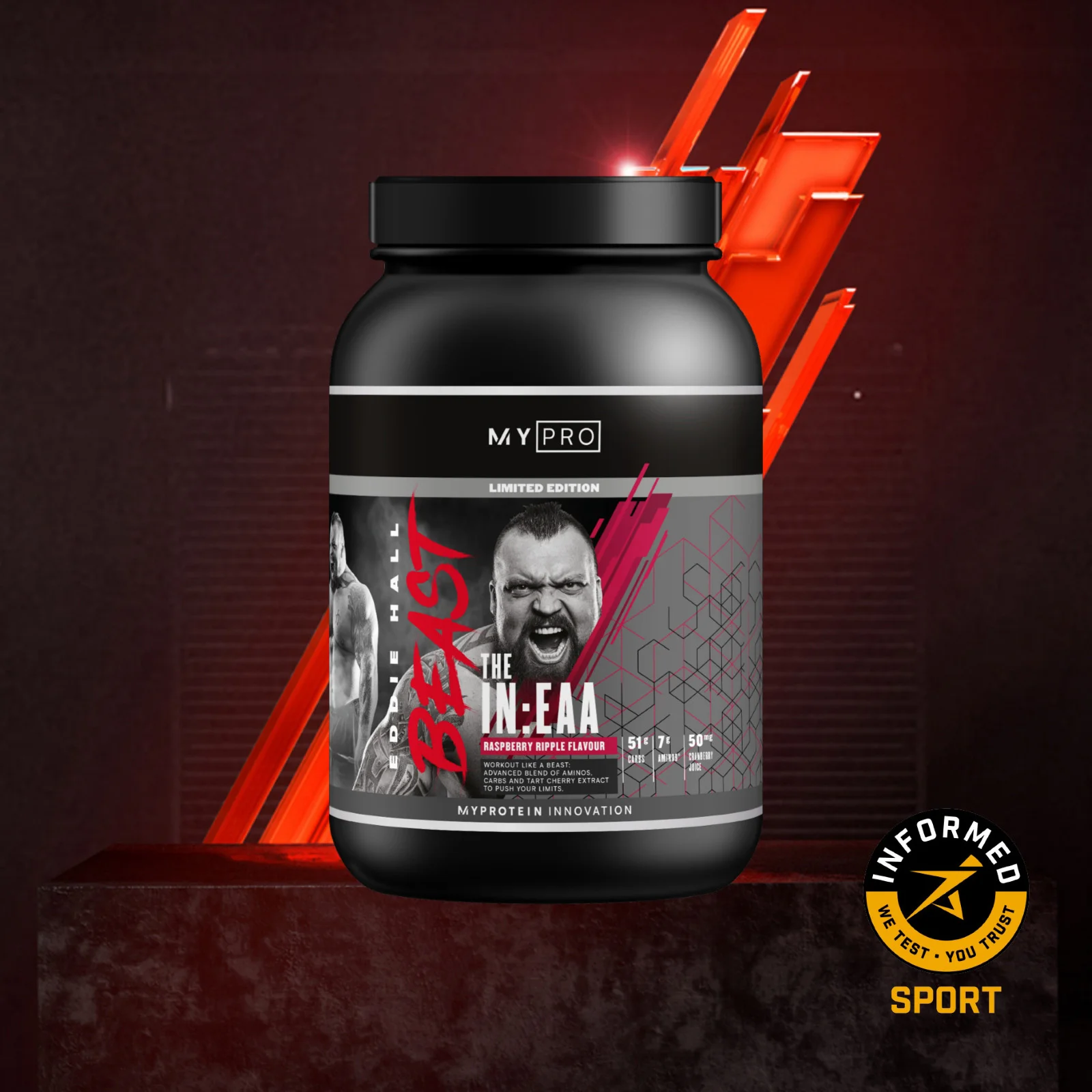 Eddie Hall THE IN:EAA - 20servings - Framboos Afbeelding 1