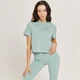 MP cropped T-shirt voor dames - IJsblauw