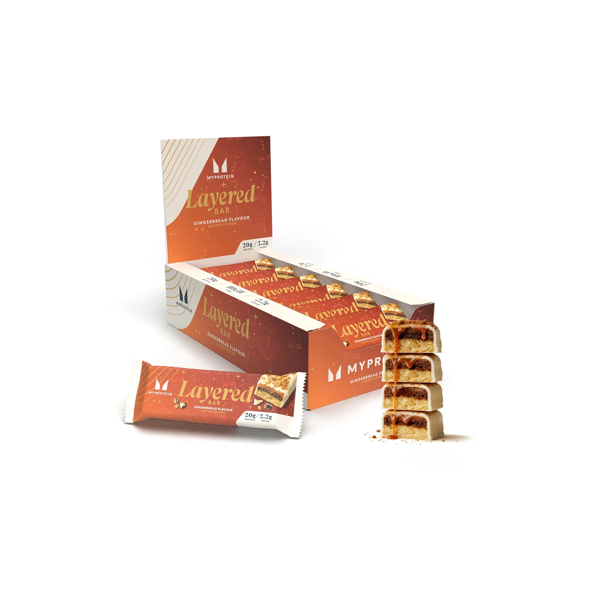 Reep met laagjes — Ontbijtkoek - 60g X 12servings - Gingerbread - Limited Edition Afbeelding 1