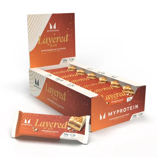 Eiwitreep met laagjes - 12 x 60g - Gingerbread - Limited Edition