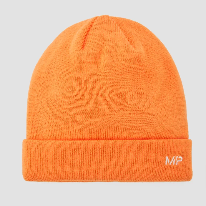 MP beanie - Nectarine/Wit