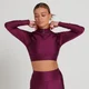 Limited Edition MP Engage cropped shirt met lange mouwen en kwartrits voor dames - Dieppaars
