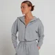 MP Engage hoodie met volledige rits voor dames - Grijs gemêleerd