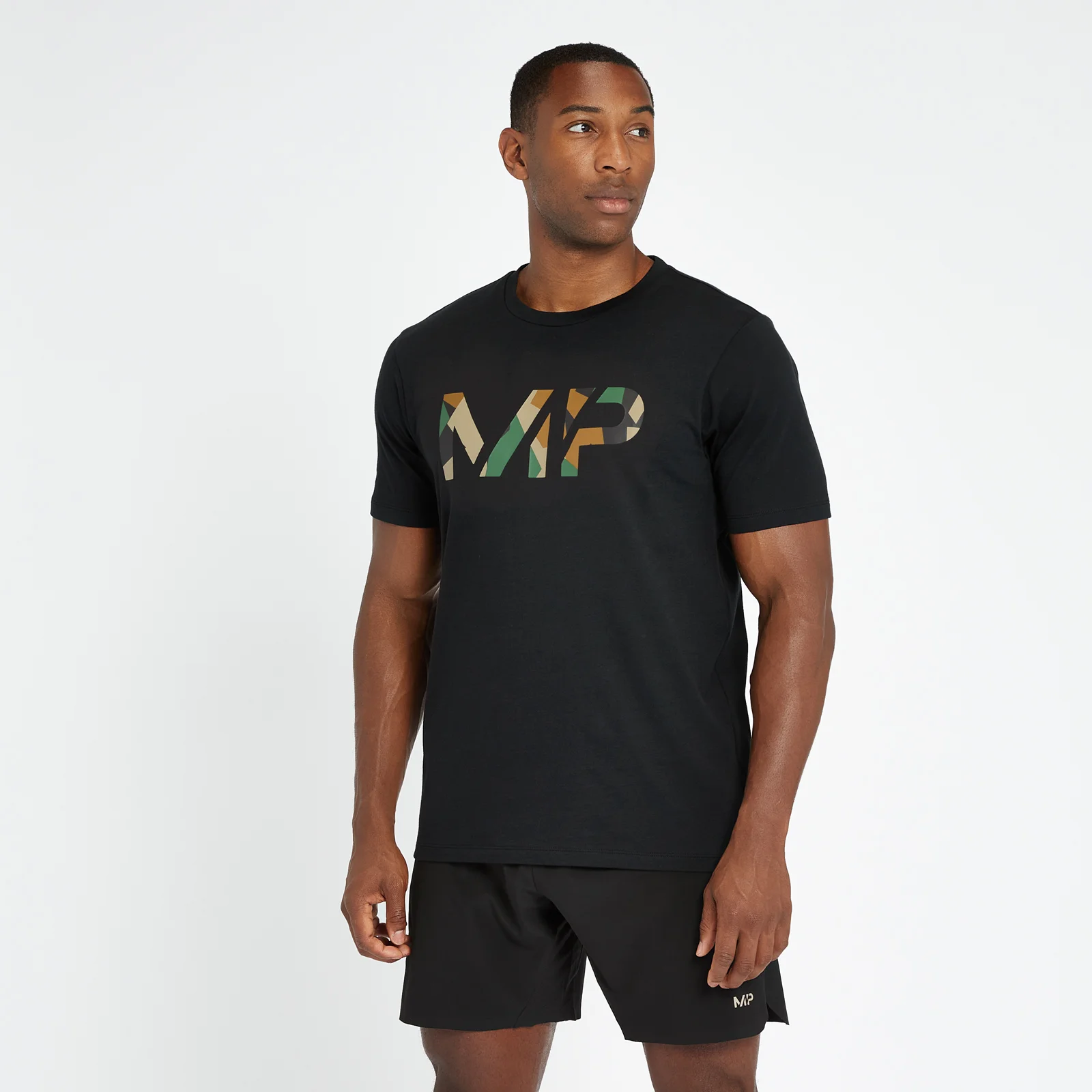 MP Adapt T-shirt met camodessin voor heren - Zwart - XXS Afbeelding 1